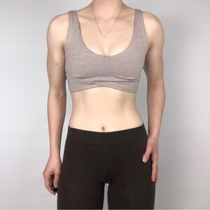 Carbon38 Reversible Open Back Sports Bra Tan Size S‎ Stretchy Scoop Neck